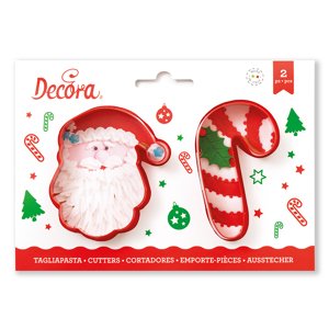 Decora Karácsonyi kiszúró készlet - Mikulás és cukorpálca