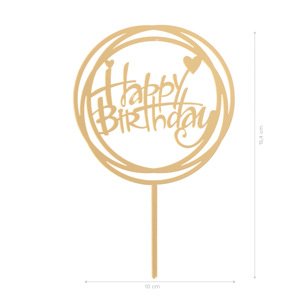 Dekora Torta dekoráció - Happy Birthday 15,4 x 10 cm