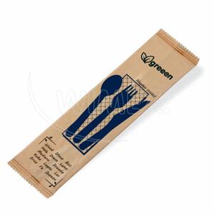 WIMEX s.r.o. Evőeszköz készlet (fa) kés-villa-kanál+szalvéta [50 szett]
