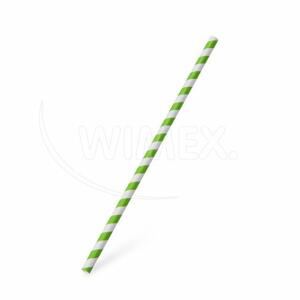 WIMEX s.r.o. Papír szívószál spirál zöld `JUMBO` Ø8mm x 25cm [100 db]