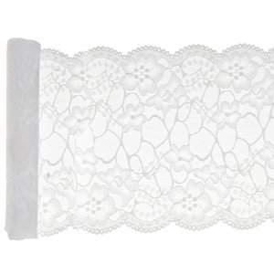 Santex Prémium asztali futó - Csipke 18 x 300 cm Szín: Fehér