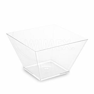 WIMEX s.r.o. Fingerfood pohár (PS) négyzet alakú átlátszó 110 x 110 x 70 mm 500 ml [20 db]
