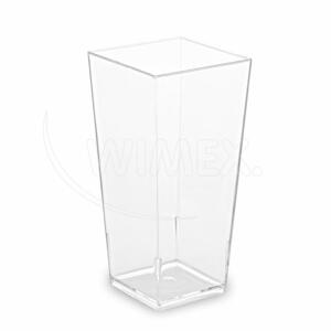 WIMEX s.r.o. Fingerfood pohár (PS) négyzet alakú átlátszó 40 x 40 x 82 mm 85 ml [40 db]