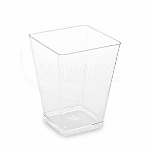 WIMEX s.r.o. Fingerfood pohár (PS) négyzet alakú átlátszó 58 x 58 x 76 mm 160 ml [20 db]