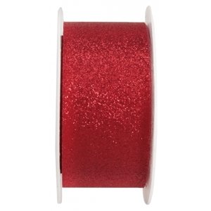Santex Glitteres szalagok 30 mm Szín: Piros