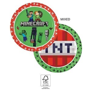 Procos Papír tányérok - Minecraft 23cm 8 db