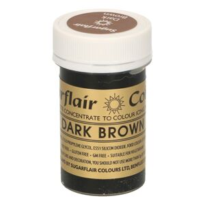 Sugarflair Colours Dark Brown zselés festék - Sötétbarna 25 g