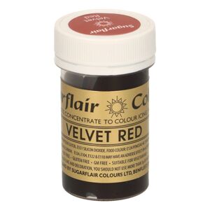 Sugarflair Colours Velvet Red zselés festék - piros 25 g