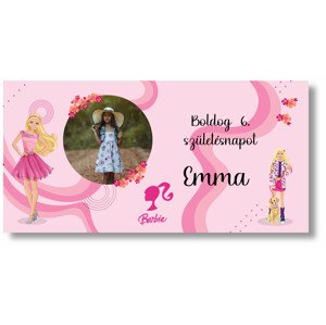 Personal Születésnapi banner fényképpel - Barbie Rozmer banner: 130 x 65 cm