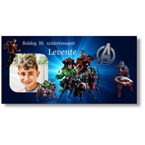 Personal Születésnapi banner fényképpel - Avengers Rozmer banner: 130 x 260 cm