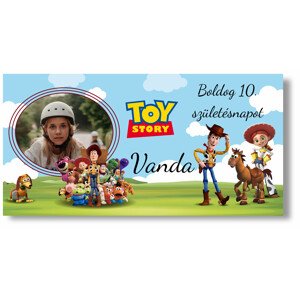 Personal Születésnapi banner fényképpel - Toy story Rozmer banner: 130 x 65 cm