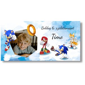 Personal Születésnapi banner fényképpel - Sonic Rozmer banner: 130 x 260 cm
