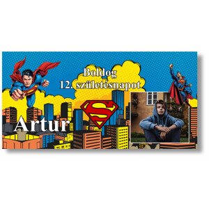Personal Születésnapi banner fényképpel - Superman Rozmer banner: 130 x 65 cm