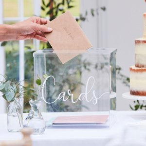 Ginger Ray Esküvői doboz  - Cards átlátszó