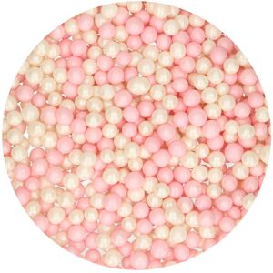 Funcakes Fehér-rózsaszín cukor golyócskák Soft Pearls 60 g