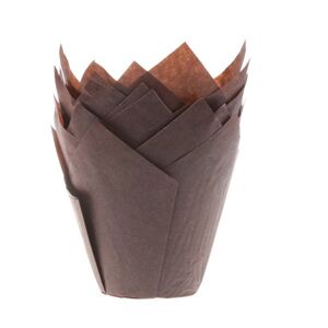 House of Marie Muffin papír kosárkák - barna tulipán 36 db