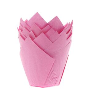 House of Marie Muffin papír kosárkák - rózsaszín tulipán tulipán 36 ks
