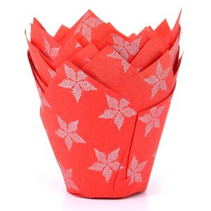 House of Marie Karácsonyi muffin papír kosárkák tulipán - csillagok 36 db