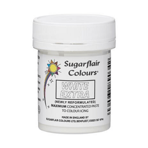 Sugarflair Colours WHITE EXTRA gél koncentrált festék - fehér 42 g