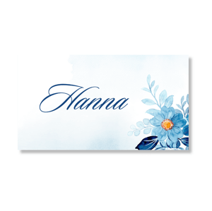 Personal Esküvői névtábla - Kék Virágok Darabszám: 61 db -tól és több
