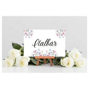 Personal Esküvői információs kártyák - Tavaszi rét 9 db Univerzálna karta: Rovná