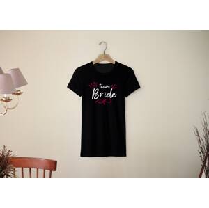 Personal Női póló - Team Bride korona Szín: Fekete, Méret - felnőtt: L