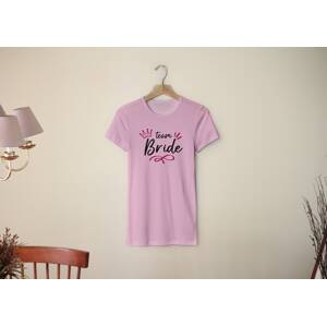 Personal Női póló - Team Bride korona Szín: Rózsaszín, Méret - felnőtt: M