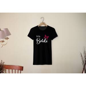 Personal Női póló - Bride to be masni Szín: Fekete, Méret - felnőtt: L