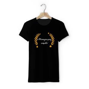 Personal Női póló - A menyasszony csapata Elegant Szín: Fekete, Méret - felnőtt: XL