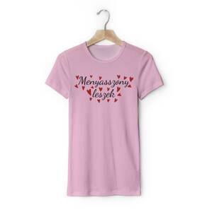 Personal Női póló - Menyasszony leszek Szín: Rózsaszín, Méret - felnőtt: M
