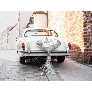 PartyDeco Esküvői autó dekoráció - Ezüst