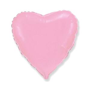 Flexmetal Fólia lufi szatén szív világos rózsaszín 46 cm