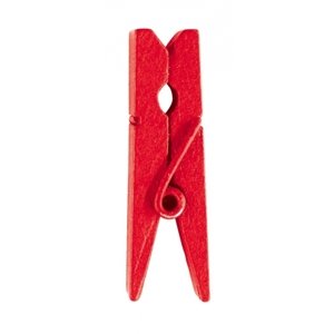 Santex Fa dekorációs csipezs - egyszínű 24 db Szín: Piros