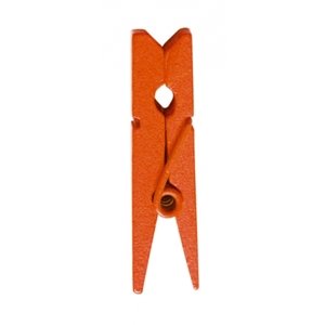 Santex Fa dekorációs csipezs - egyszínű 24 db Szín: Narancssárga