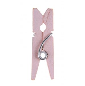 Santex Fa dekorációs csipezs - egyszínű 24 db Szín: Rózsaszín