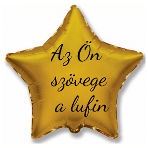 Personal Fólia lufi szöveggel - Arany csillag 45 cm