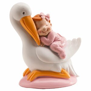 Dekora Figura tortára - Alvó kislány és gólya