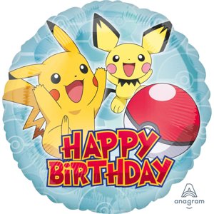 Amscan Fólia lufi - Happy birthday Pokémon 43 cm