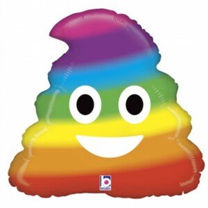 BP Fólia lufi - Szivárványszínű Poop