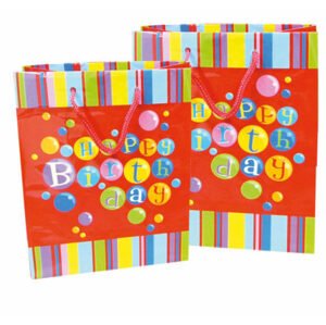 Procos Ajándék táska - Happy Birthday - piros 300 x 120 x 410 cm