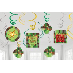 Amscan Függő dekoráció - Happy Birthday Minecraft