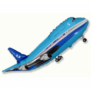 Flexmetal Fólia lufi - Repülőgép, kék