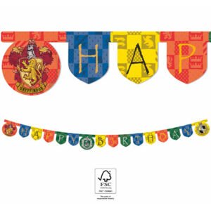 Procos Banner Happy Birthday - Harry Potter házak 2 m