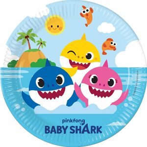 Procos Minőségi komposztálható tányérok - Baby Shark 8 drb