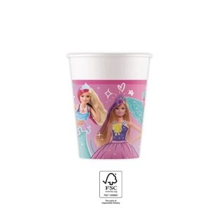 Procos Papír poharak - Barbie Fantasy
