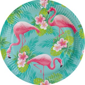 Amscan Papír tányérok - Flamingó 23 cm