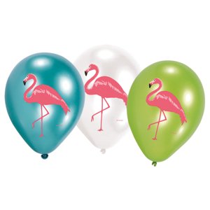 Amscan Latex lufi szett - Flamingó 6 db