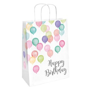Amscan Ajándék táskák - Happy Birthday pasztell 2 drb