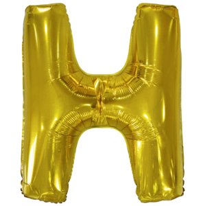 Amscan H betű fólia lufi - arany 86 cm