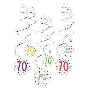 Amscan Dekoratív örvények - Boldog születésnapot konfetti 70